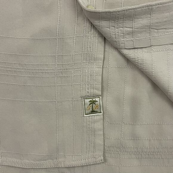 Tommy Bahama Shirt Mens XXL Beige 100% Silk Long Sleeve Button Up - Picture 11 of 15